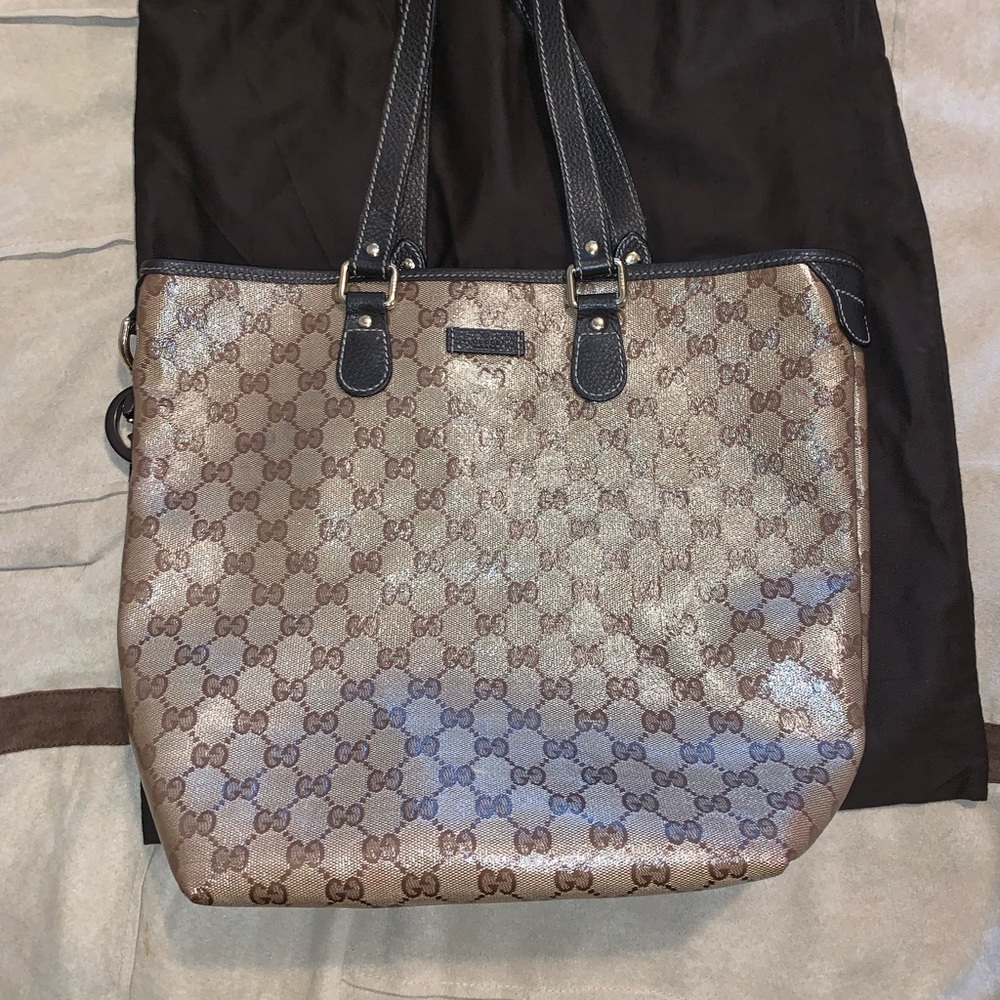 Authentic Gucci GG Crystal Purse/Handbag Tote